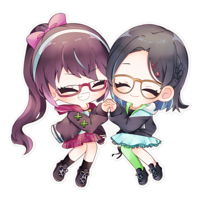 ニコニコステッカー - 160 x 160 (mm)