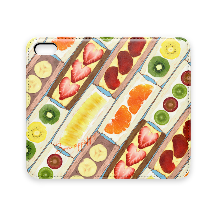 手帳型iPhoneケース(ベルトなし) - iPhone 5 / 5s / SE - ストラップ穴 なし