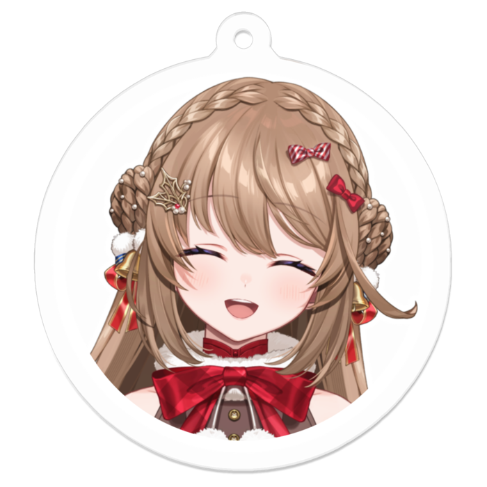 🔹丸型アクリルキーホルダーB (新髪型・笑顔) - ¥850