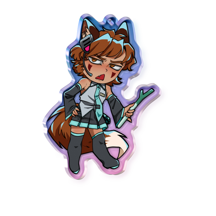 オーロラアクリルキーホルダー - 70 × 70mm