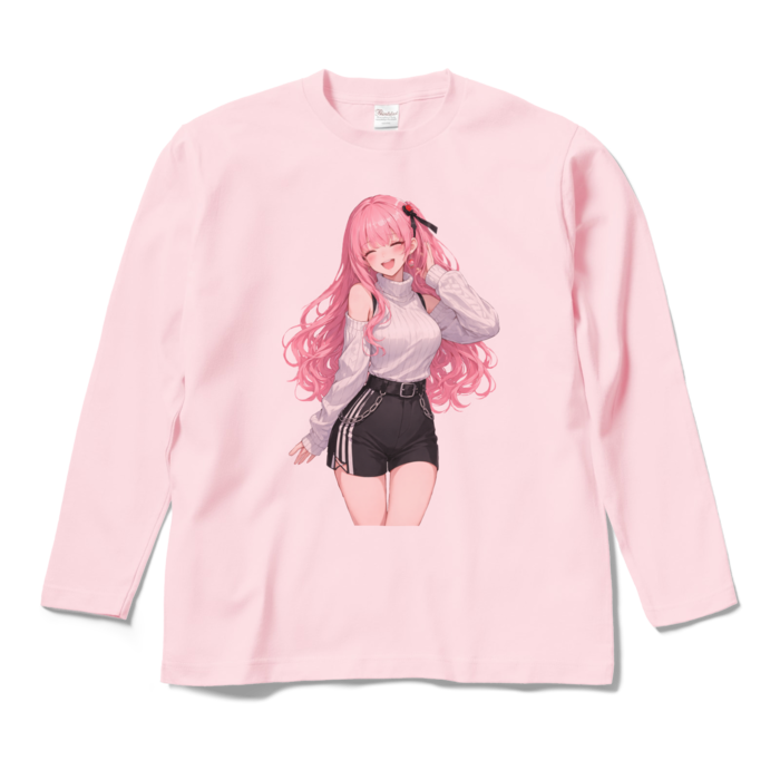 ロングスリーブTシャツ - M - ライトピンク