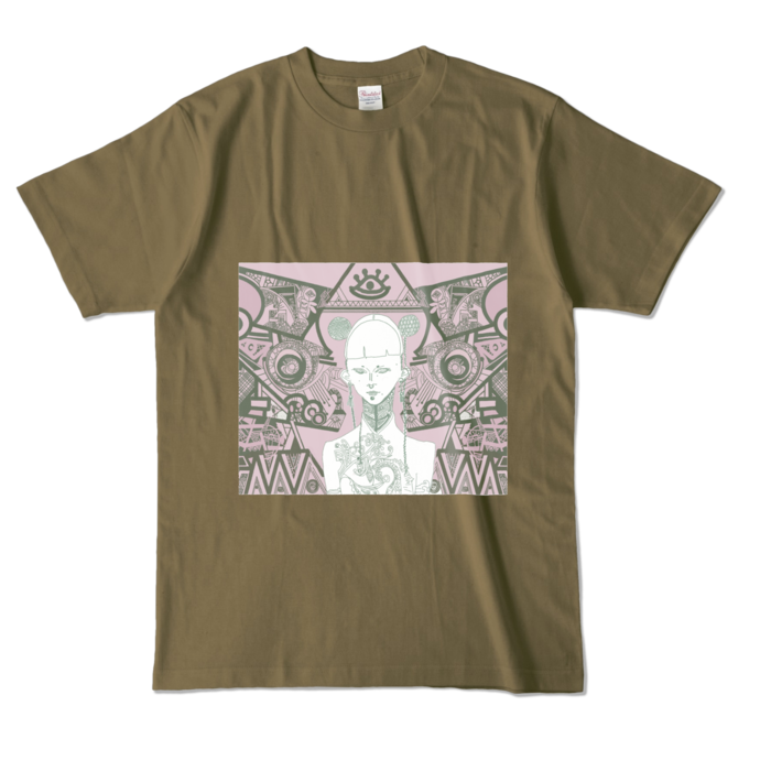 カラーTシャツ - L - オリーブ (濃色)