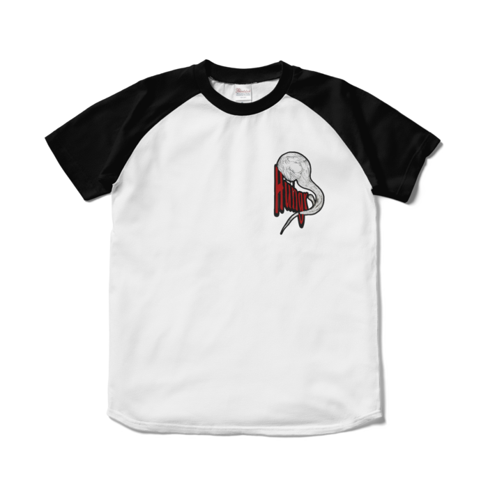 ラグランTシャツ - S - ホワイト×ブラック