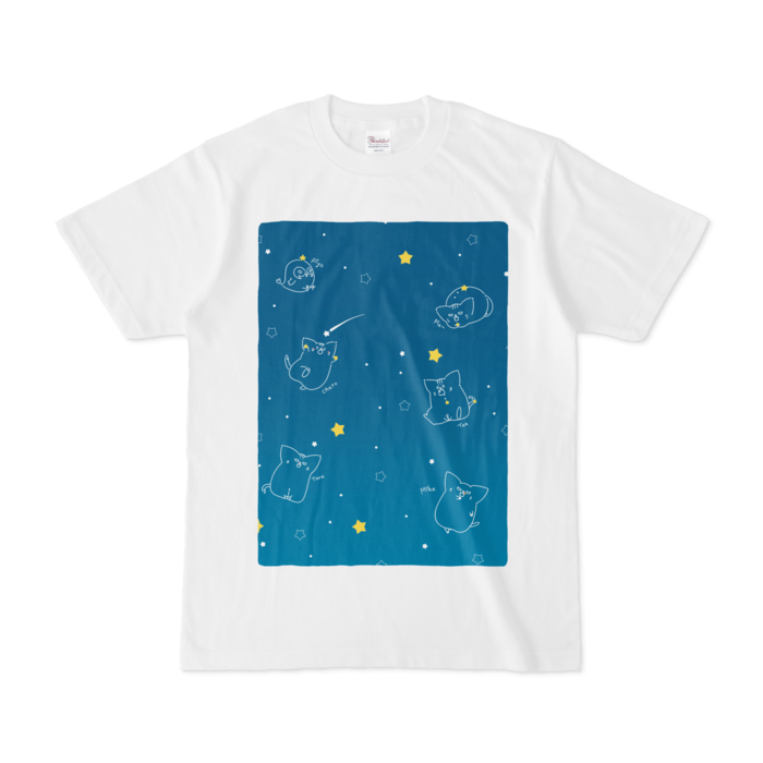 どんな星座がみえたかなTシャツ - S - 白