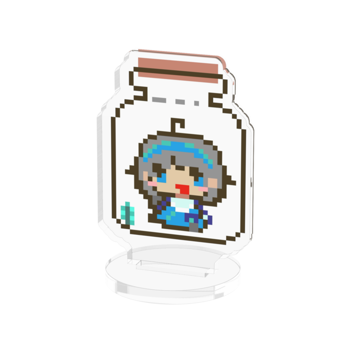 瓶詰めサルビアアクリルフィギュア かくばるがーるず Booth