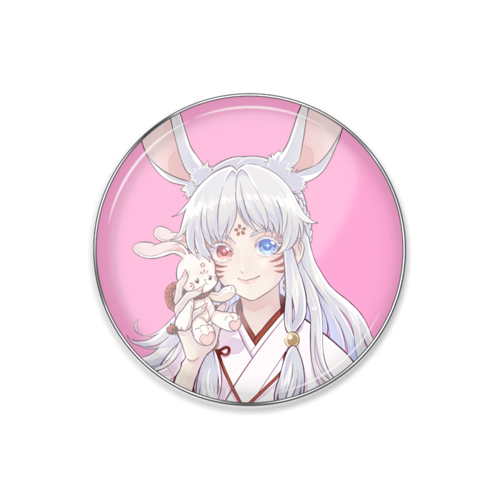 ピンバッジ - 丸形25mm(ピンク)