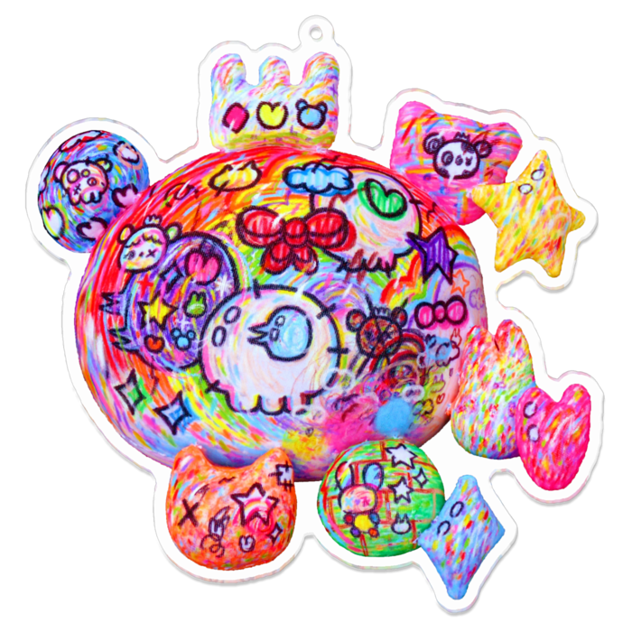アクリルキーホルダー - 100 x 100 (mm)