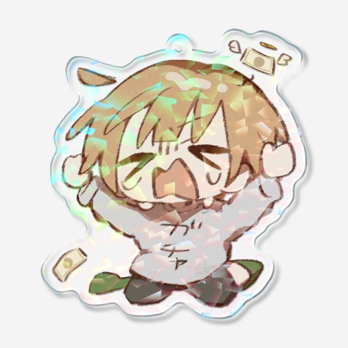 ホログラムアクリルキーホルダー - 70 × 70mm