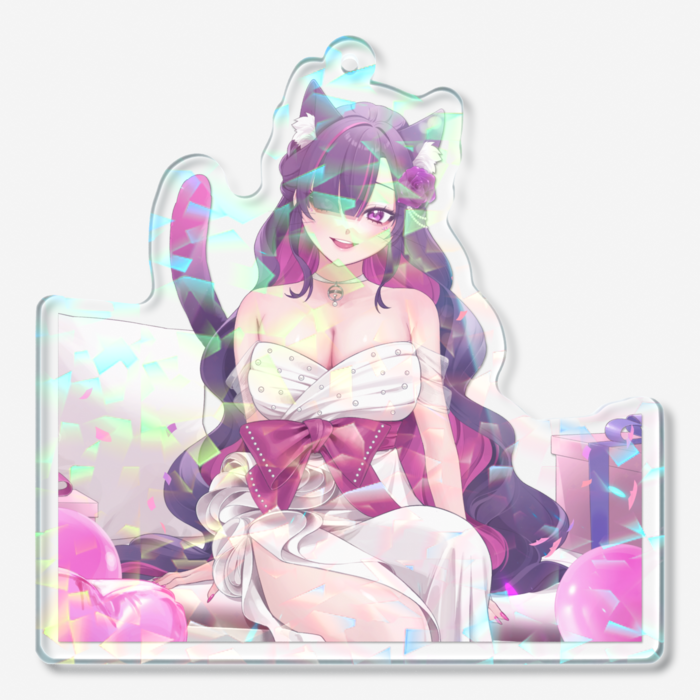 ホログラムアクリルキーホルダー - 70 × 70mm