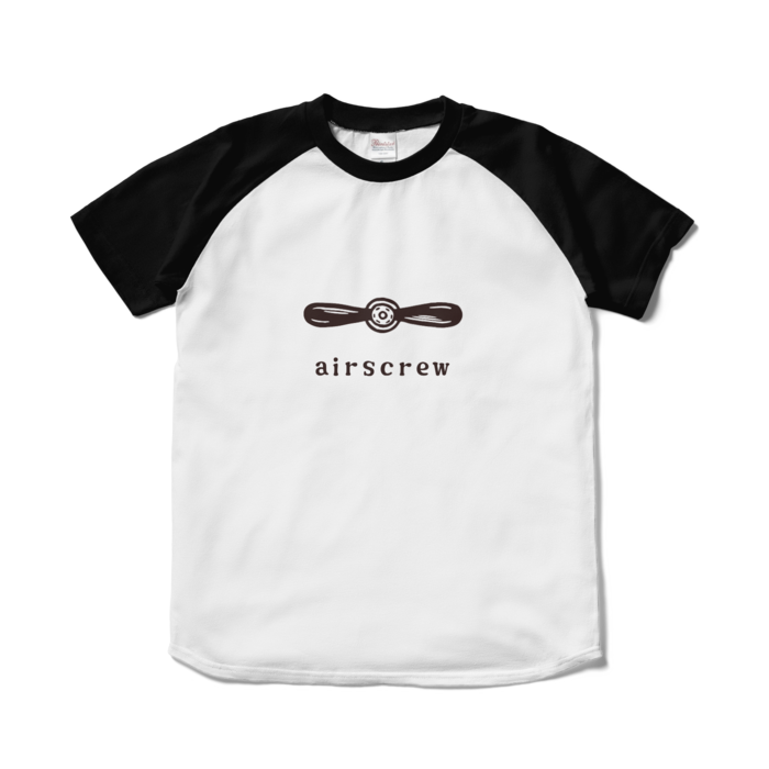 ラグランTシャツ - S - ホワイト×ブラック