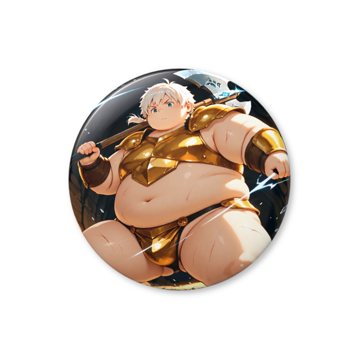 【缶バッジ(バリュー)】スライム戦士(黄金鎧A) 32mm