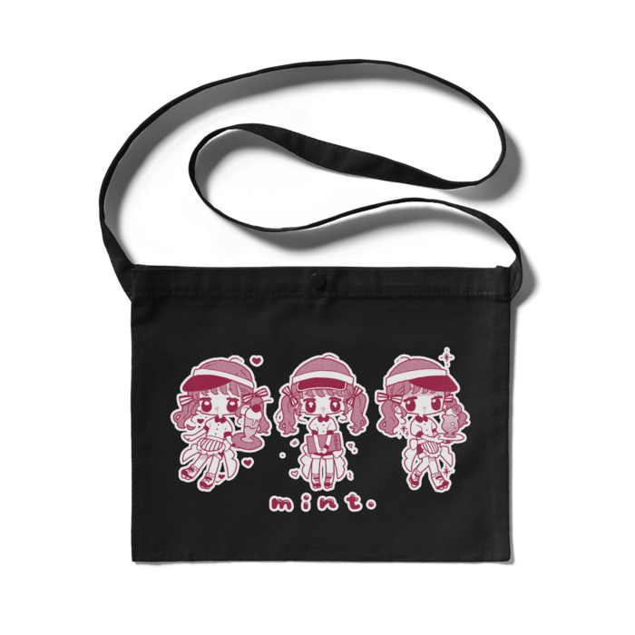 サコッシュ(ブラック) - 300 x 230 (mm)