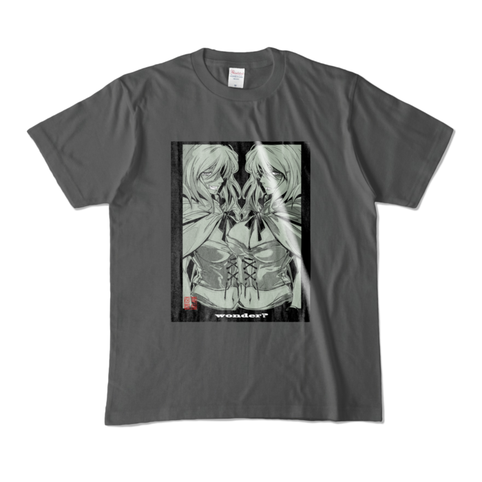 カラーTシャツ(濃色) - M - 正面 - チャコール