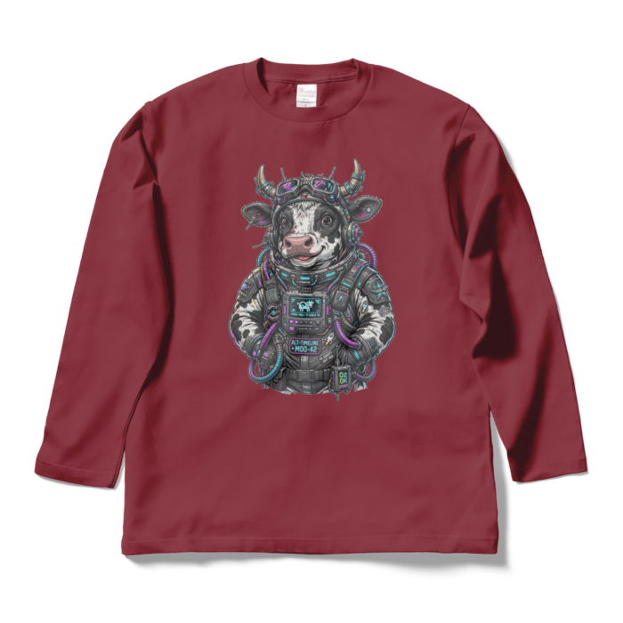 ロングスリーブTシャツ - L - バーガンディ