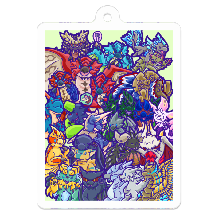 アクリルキーホルダー（コーティング） - 50 x 50 (mm)