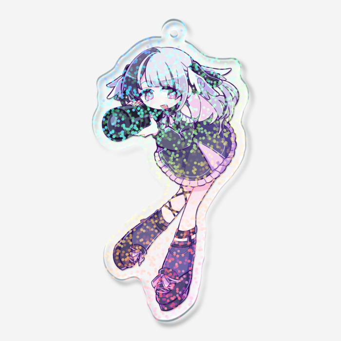 ホログラムアクリルキーホルダー - 70 × 70mm