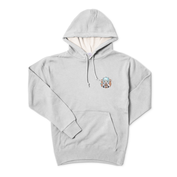 ワンポイントパーカー - S - 杢グレー