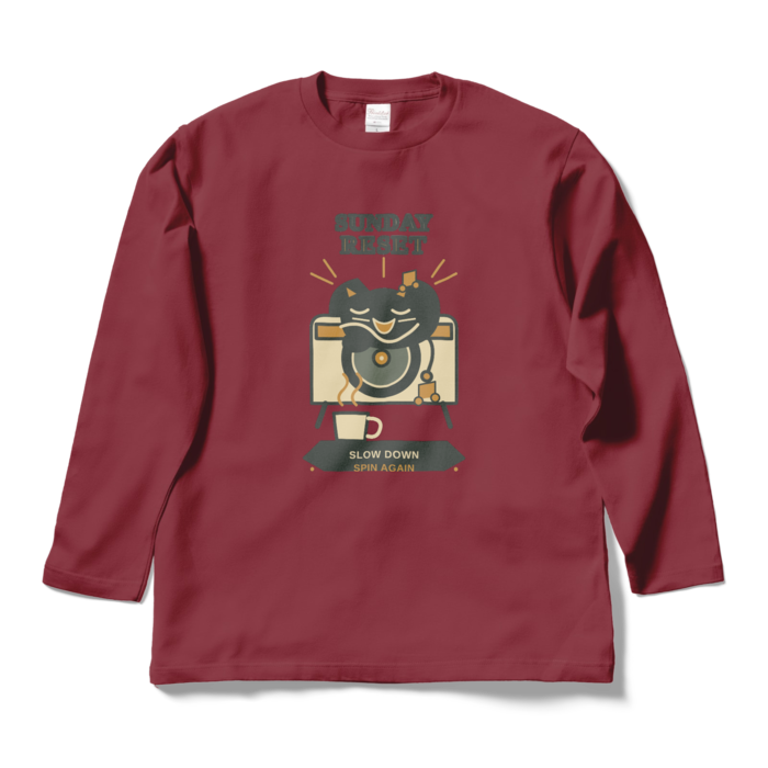 ロングスリーブTシャツ - L - バーガンディ