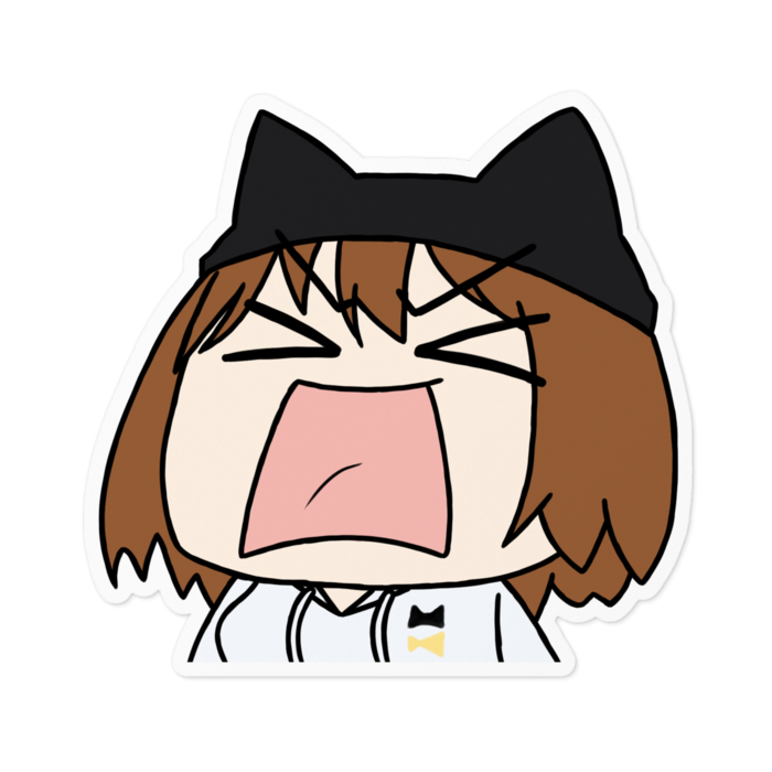 ステッカー - 100 x 100 (mm)【背景ホワイト】