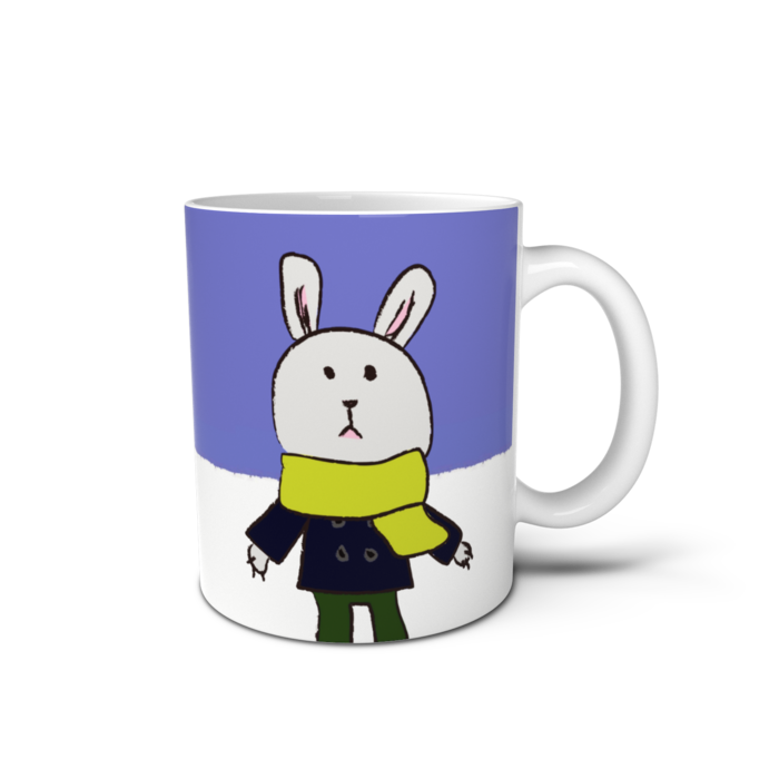 うさぎ大・マグカップ - 直径 8 cm / 高さ 9.5 cm