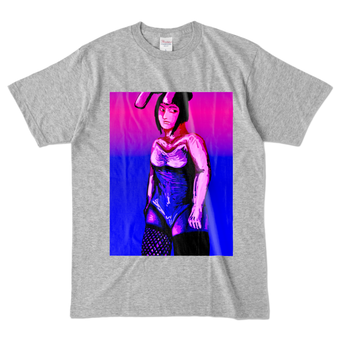 カラーTシャツ - L - 杢グレー (濃色)