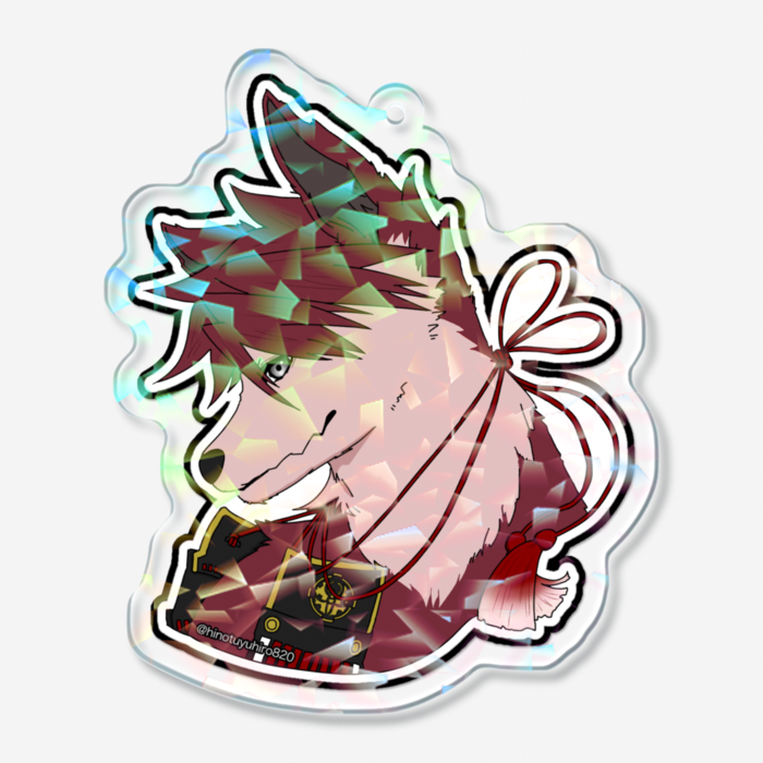 ホログラムアクリルキーホルダー - 70 × 70mm