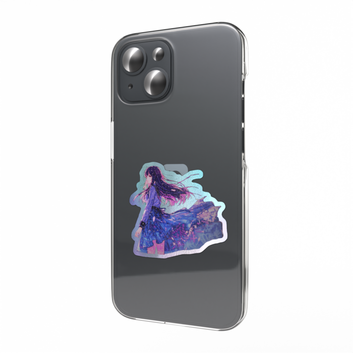 オーロラスマホステッカー - 縦