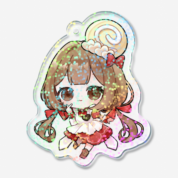 ホログラムアクリルキーホルダー - 50 × 50mm