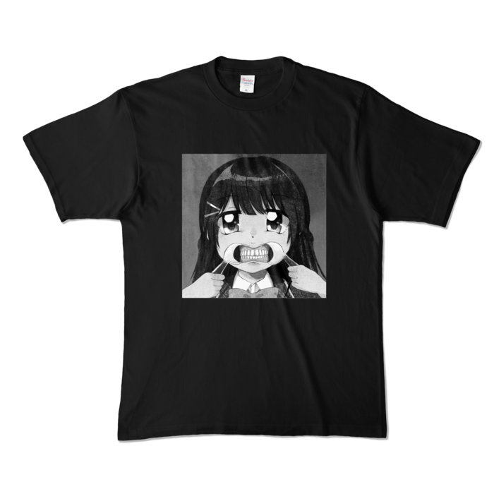 カラーTシャツ - XL - ブラック - 背景アリ