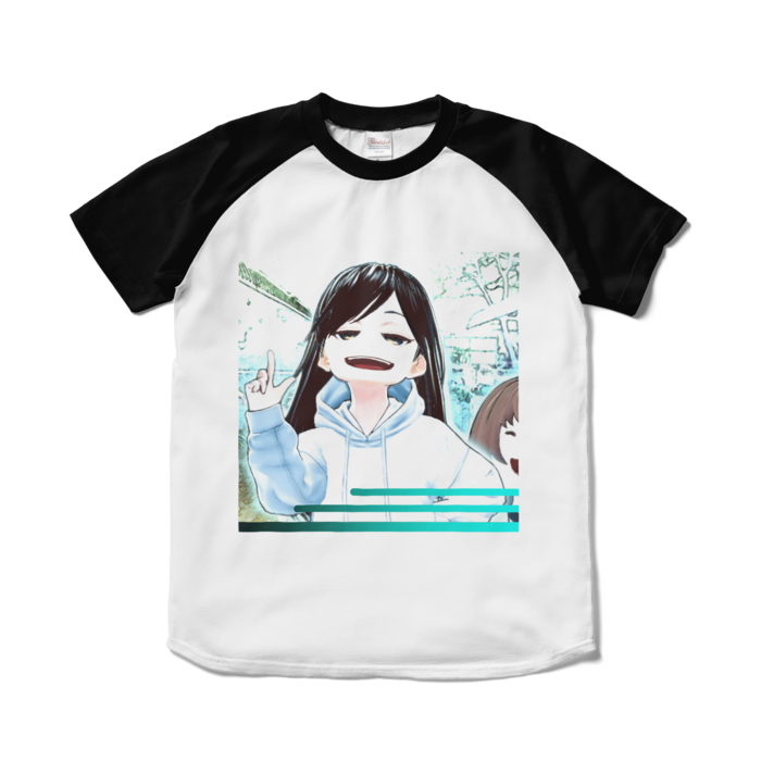 ラグランTシャツ - S - ホワイト×ブラック
