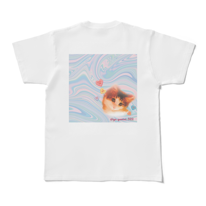 Tシャツ - M - 背面　(マーブル)