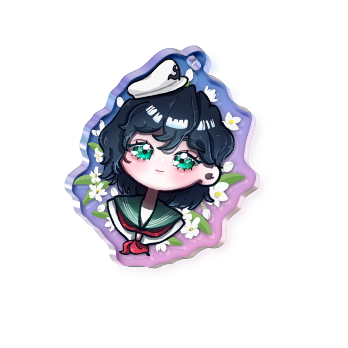 オーロラアクリルキーホルダー - 50 × 50mm