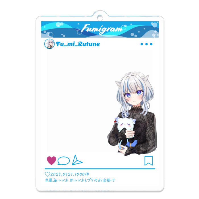 アクリルキーホルダー（コーティング） - 70 x 70 (mm)