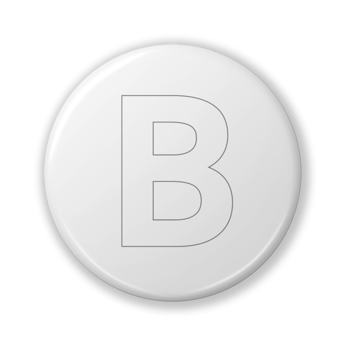 【B(ビー)】〈ホワイト〉缶バッジ- 32mm