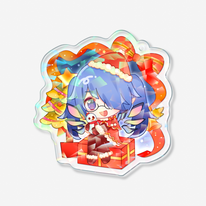 ホログラムアクリルキーホルダー - 70 × 70mm