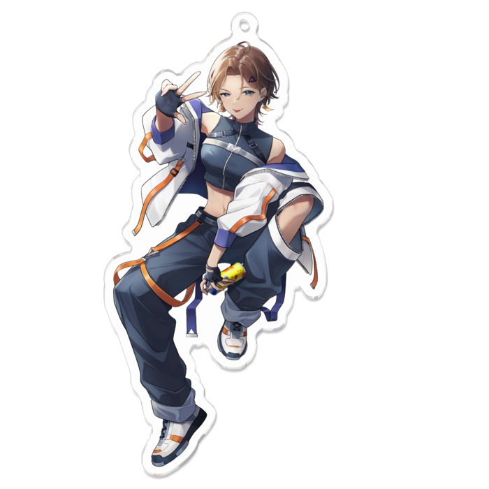 アクリルキーホルダー（舌出し）- 100 x 100 (mm)