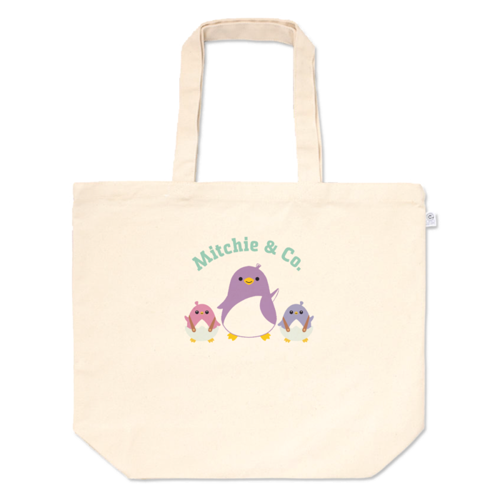 みっちー＆こみっちー　トートバッグ - L - プリント面積小