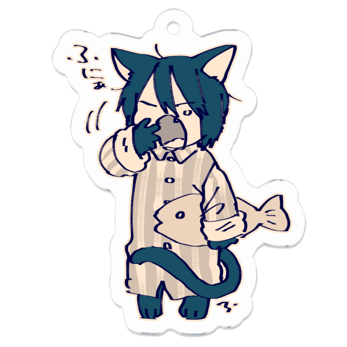 ねこげりすけ【A】50 x 50 (mm)