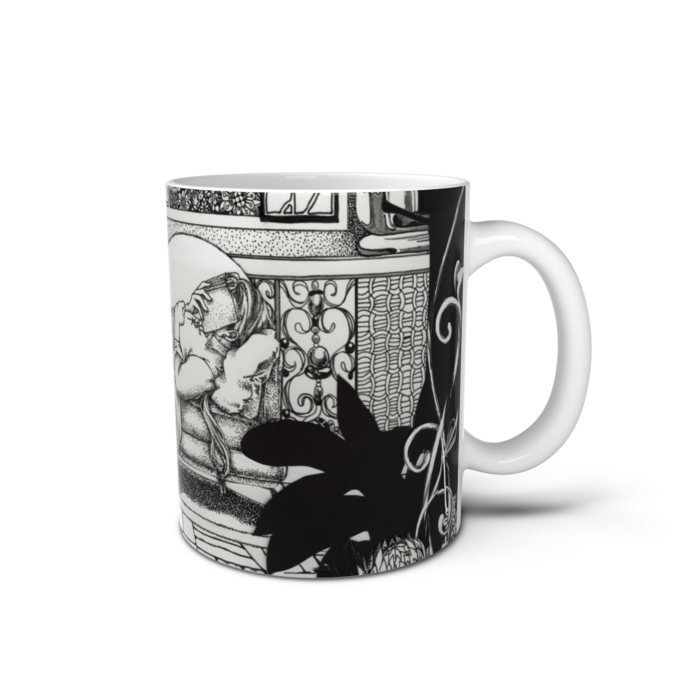 おひるねマグカップB - 直径 8 cm / 高さ 9.5 cm