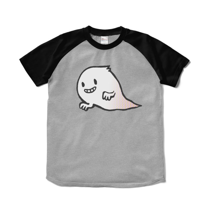 ラグランTシャツ - S - 杢グレー×ブラック