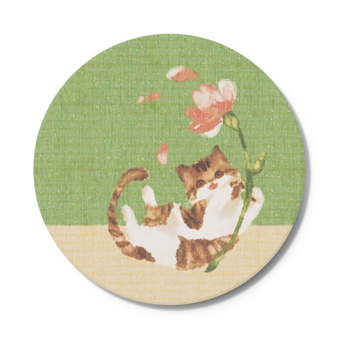 コースター緑 - 円形