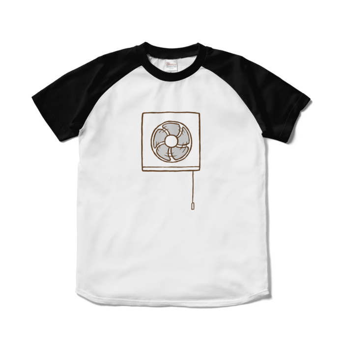 ラグランTシャツ - S - ホワイト×ブラック