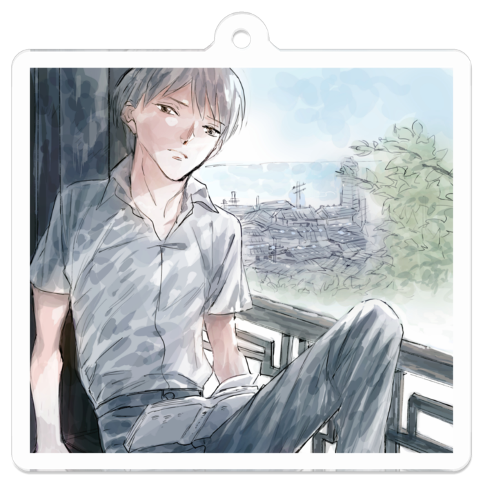 アクリルキーホルダー（コーティング） - 50 x 50 (mm)