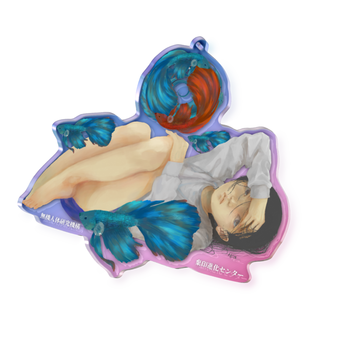 オーロラアクリルキーホルダー - 100 × 100mm