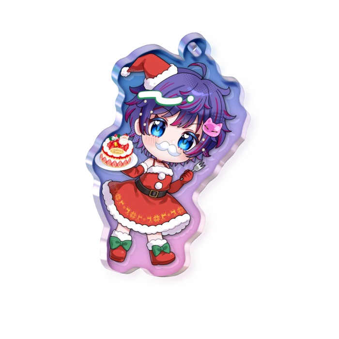 オーロラアクリルキーホルダー - 50 × 50mm