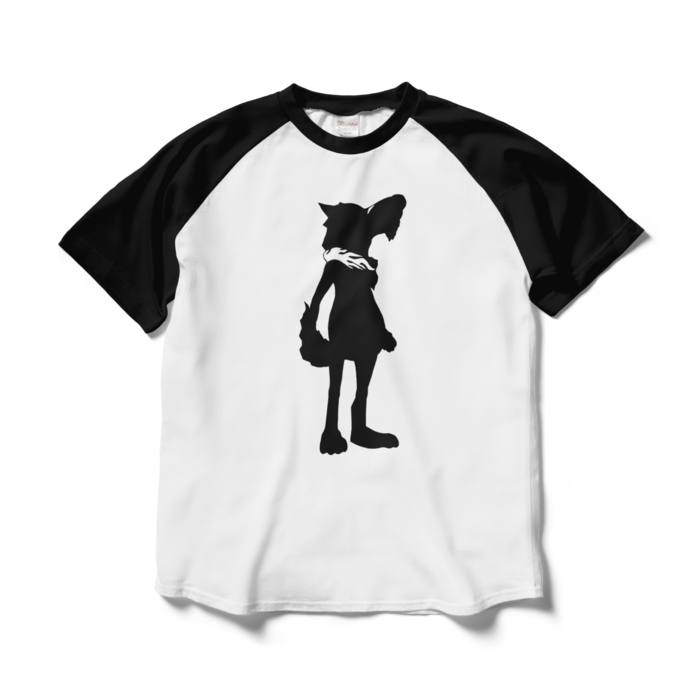 ラグランTシャツ - L - ホワイト×ブラック