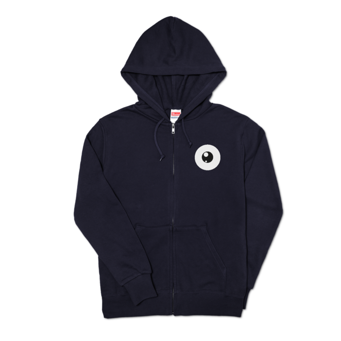 めだまジップパーカー - S - ネイビー