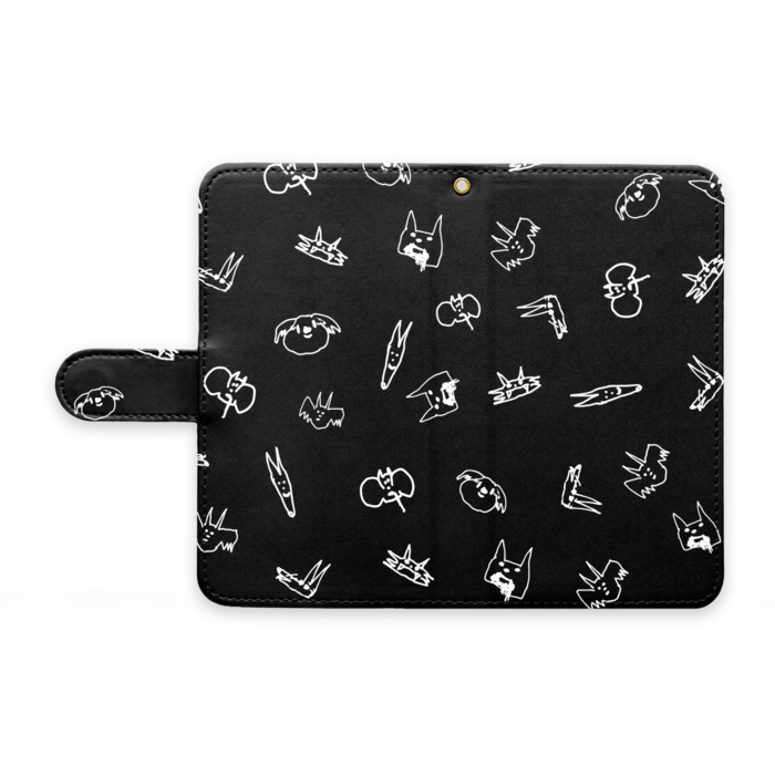 手帳型Androidケース - M - 黒
