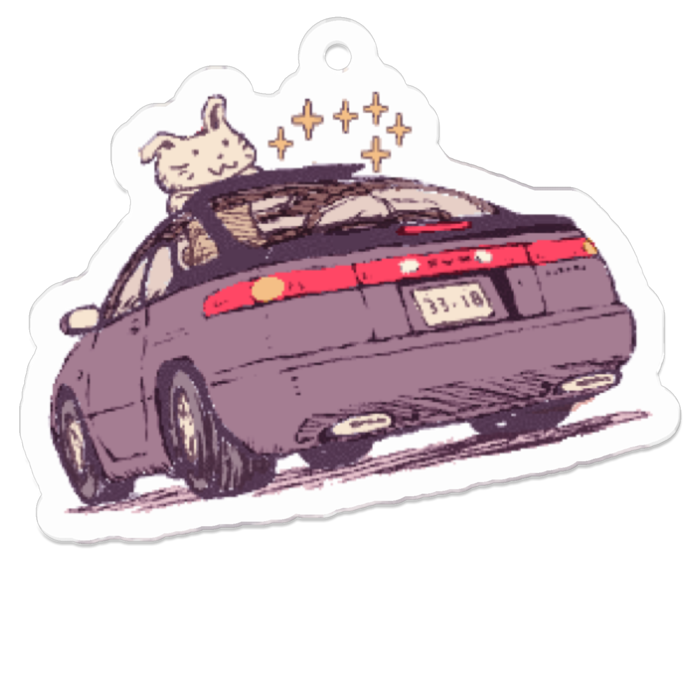 アクリルキーホルダー（コーティング） - 50 x 50 (mm)