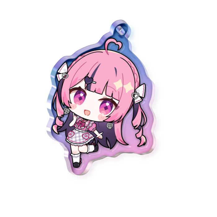 オーロラアクリルキーホルダー - 50 × 50mm